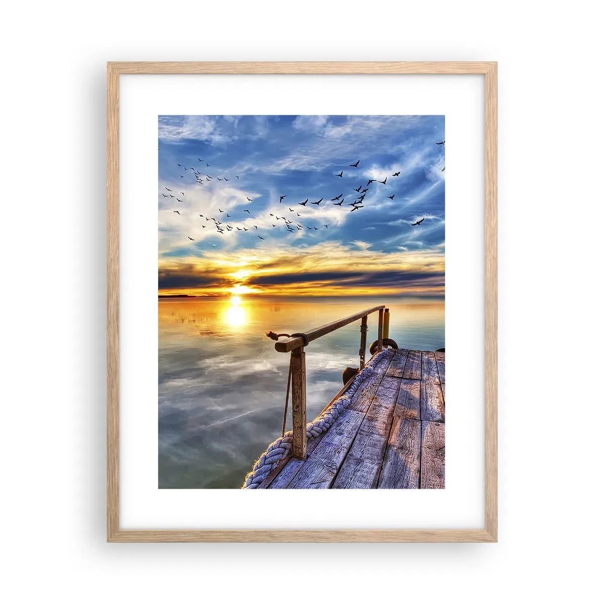 Póster en marco roble claro - El viento se va a descansar - 40x50 cm