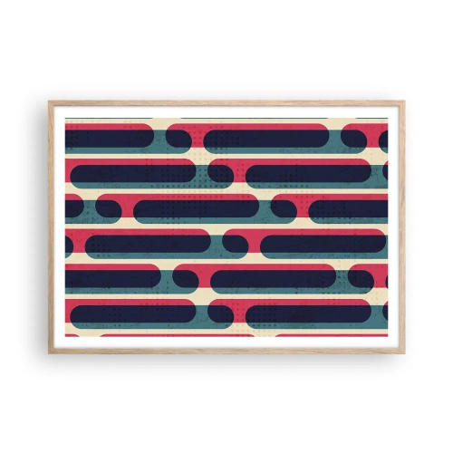 Póster en marco roble claro - Profundidad y relieve - 100x70 cm