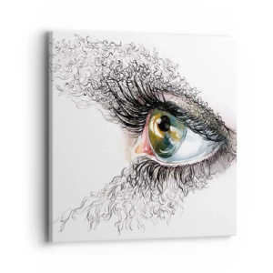 Cuadro sobre lienzo - Impresión de Imagen - Mira directamente a tu alma - 40x40 cm