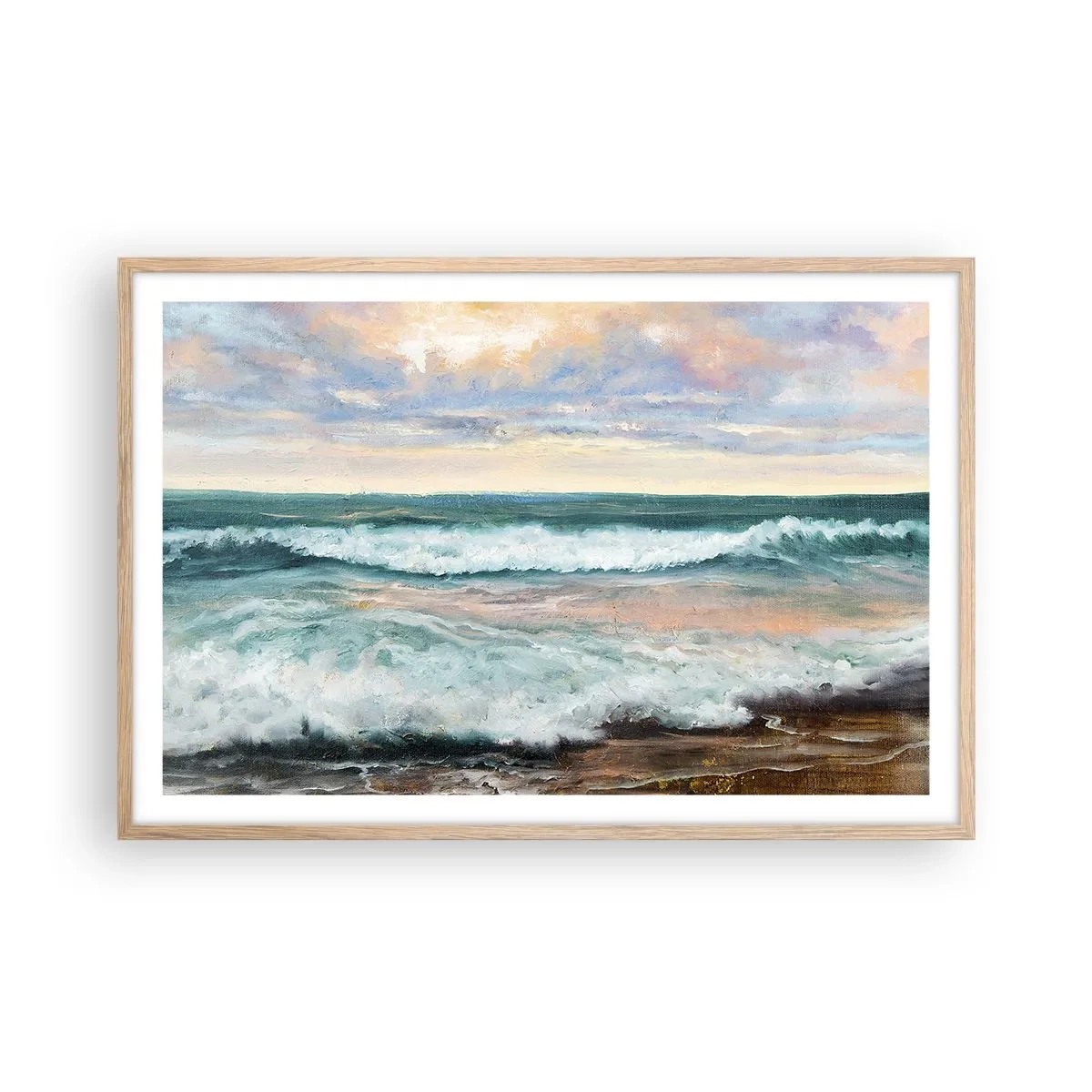 Póster en marco roble claro - Aquí suavizarás tu alma - 91x61 cm
