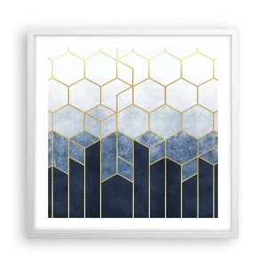 Póster en marco blanco - Composición rítmica visual - 50x50 cm