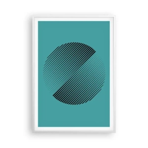 Póster en marco blanco - El círculo: una variación geométrica - 70x100 cm