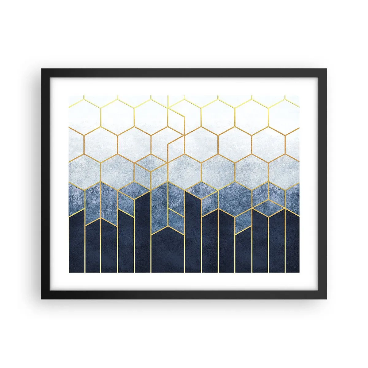 Póster en marco negro - Composición rítmica visual - 50x40 cm