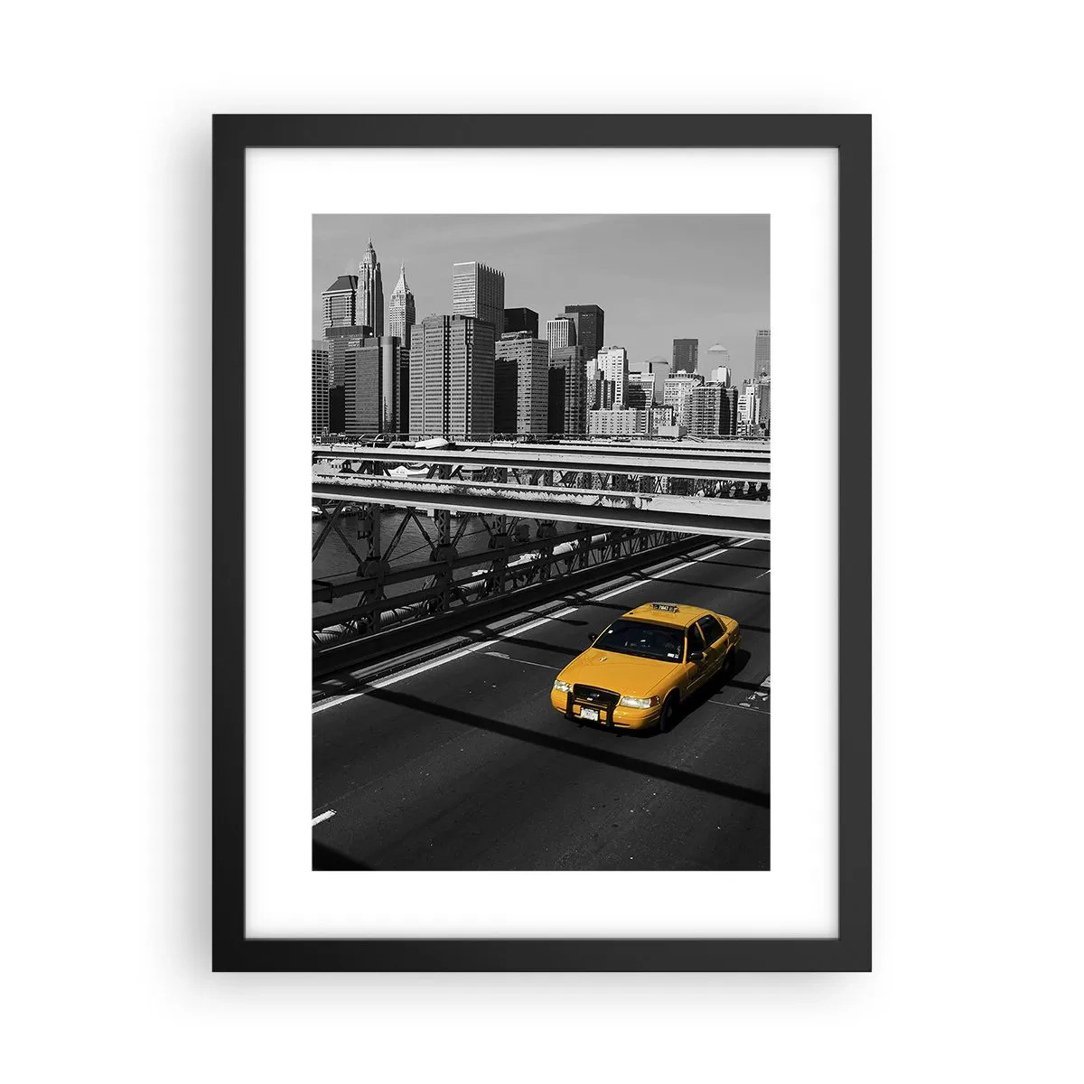 Póster en marco negro - El color de la gran ciudad - 30x40 cm