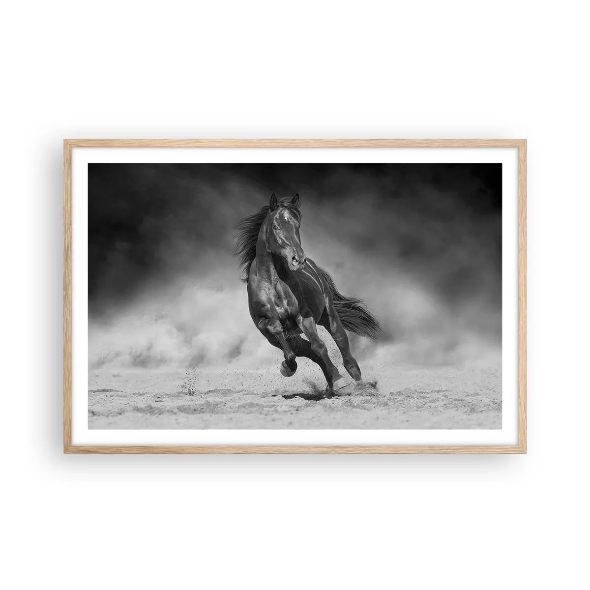 Póster en marco roble claro - Digno del propio emir - 91x61 cm