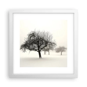 Póster en marco blanco - Sueño de invierno - 30x30 cm