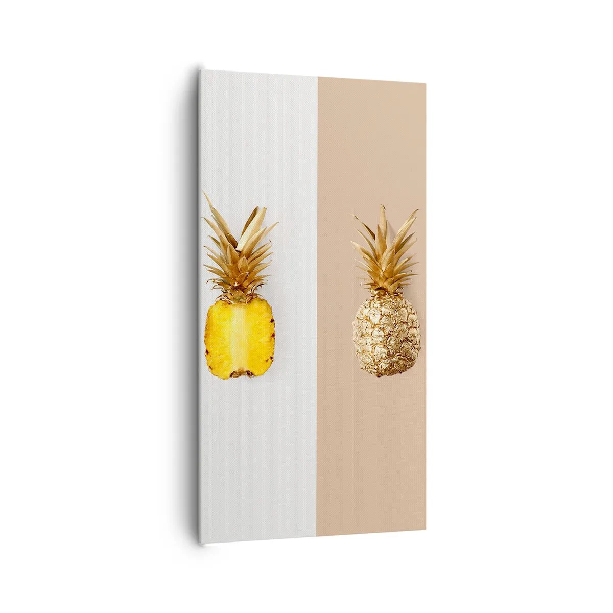 Cuadro sobre lienzo - Impresión de Imagen - Piña y media - 65x120 cm