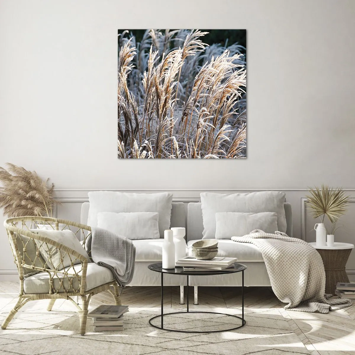 Cuadro sobre vidrio - Impresiones sobre Vidrio - Campos y campos - 70x70 cm