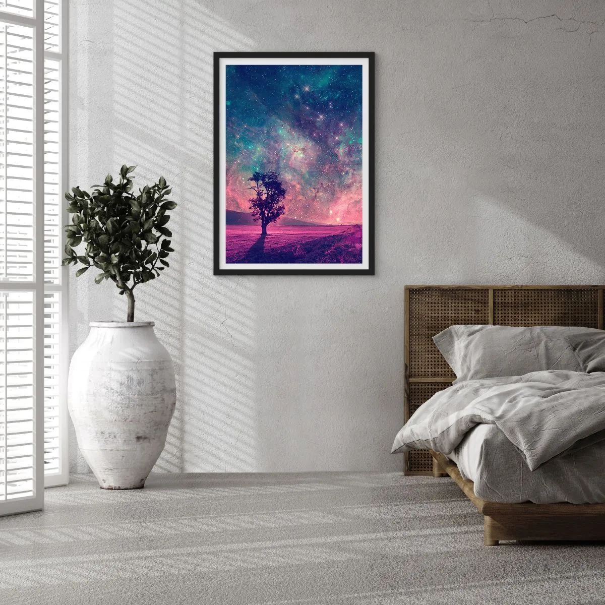 Póster en marco negro - Bajo un cielo mágico - 40x50 cm