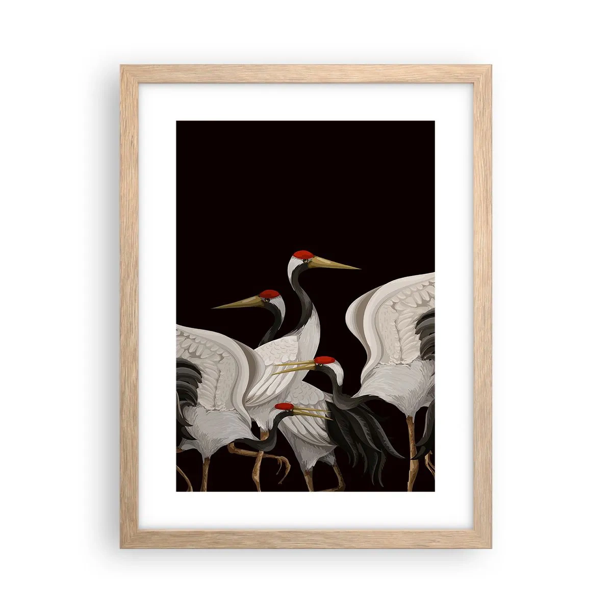 Póster en marco roble claro - Asuntos de aves - 30x40 cm