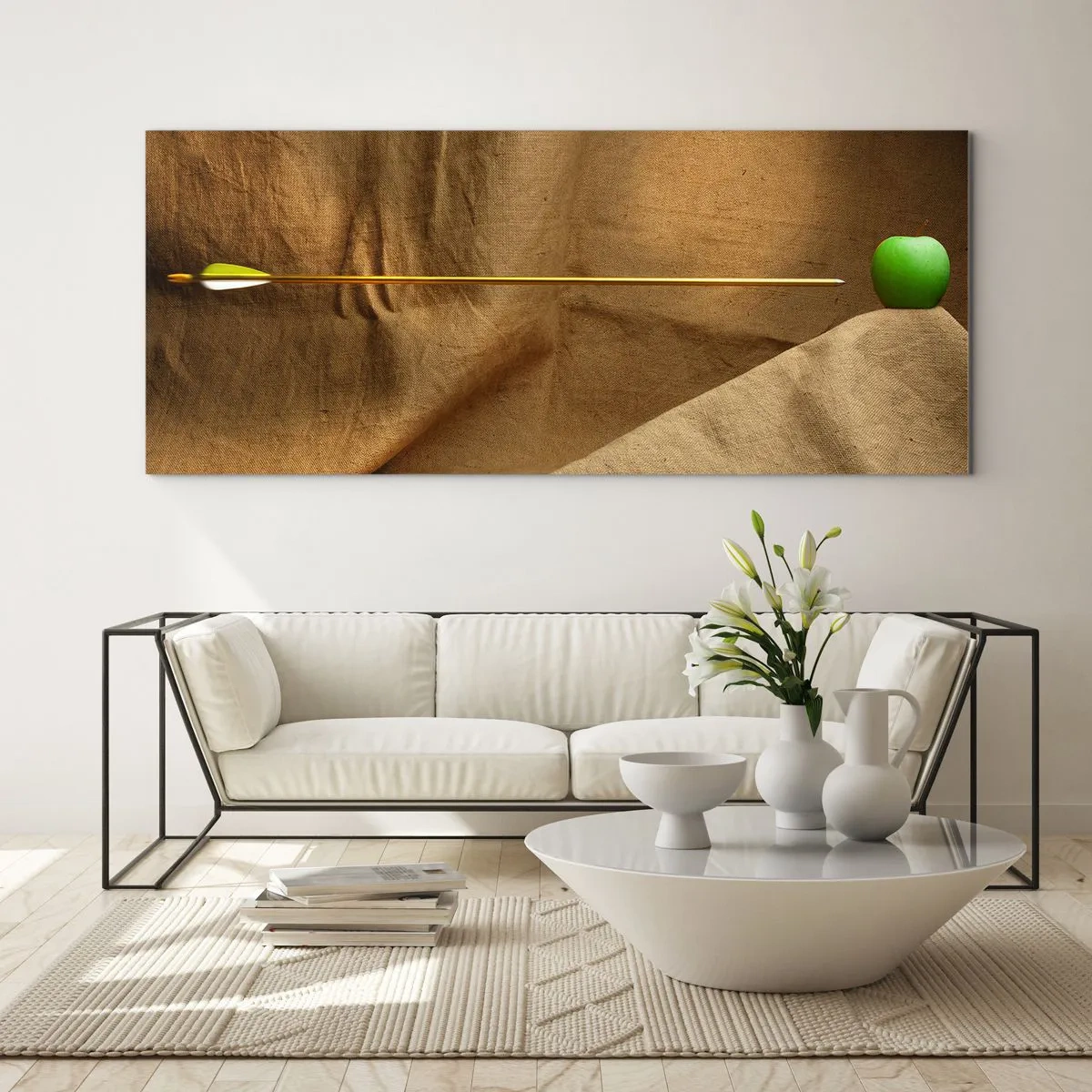 Cuadro sobre vidrio - Impresiones sobre Vidrio - Evocar el espíritu de Wilhelm Tell - 90x30 cm