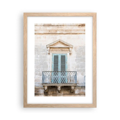 Póster en marco roble claro - El encanto único de Italia - 30x40 cm