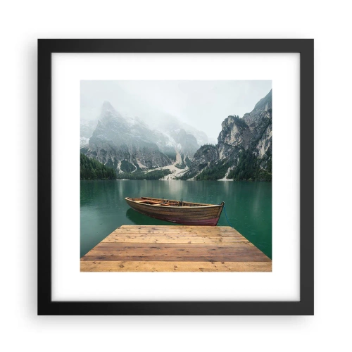 Póster en marco negro - Paisaje inolvidable - 30x30 cm