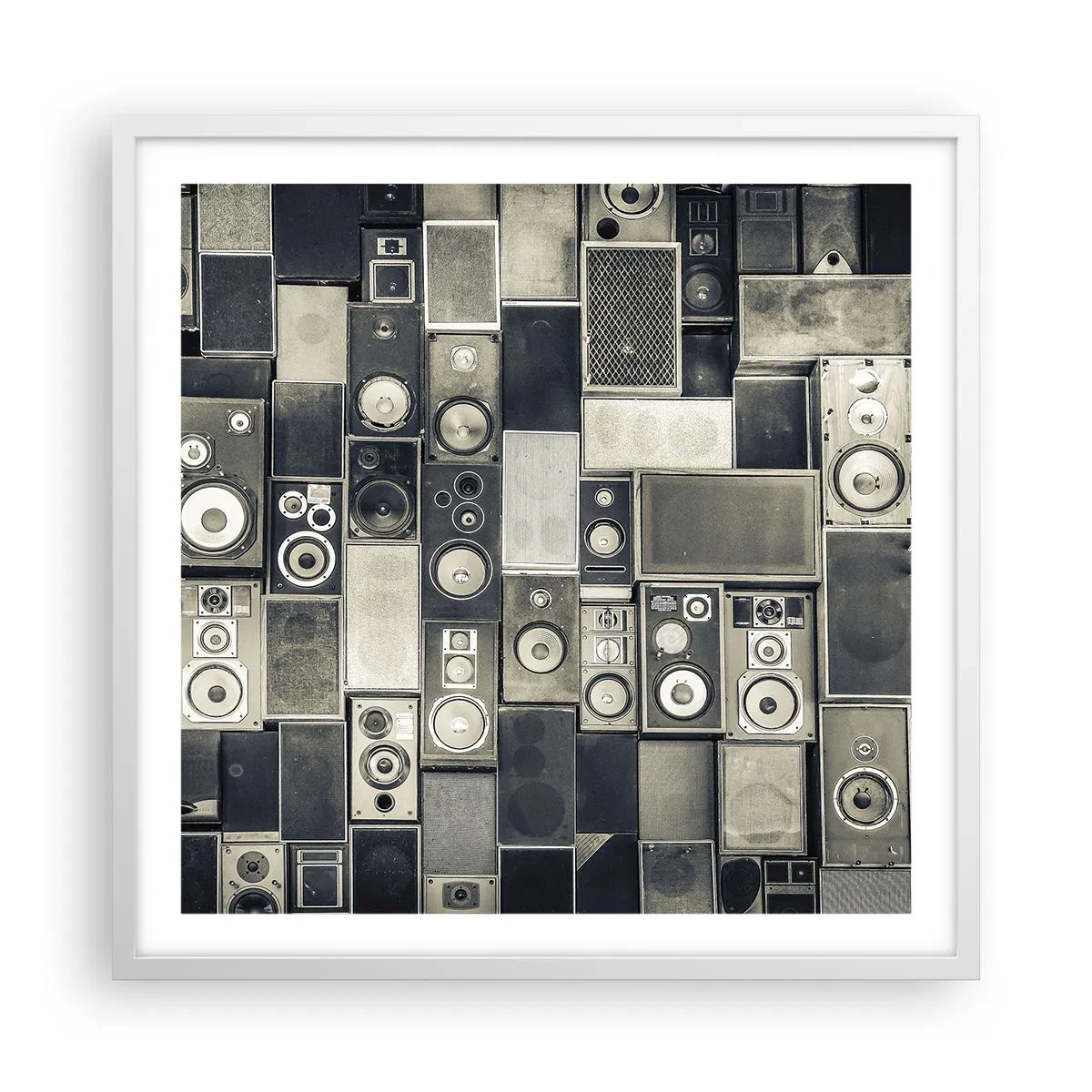 Póster en marco blanco - Y todo fluye - 60x60 cm