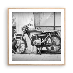 Póster en marco roble claro - Los clásicos por encima de todo - 60x60 cm