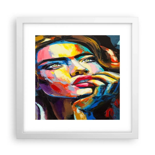 Póster en marco blanco - Sueños - 30x30 cm