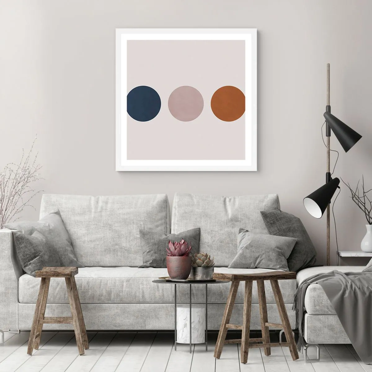 Póster en marco blanco - Símbolo de perfección - 40x40 cm