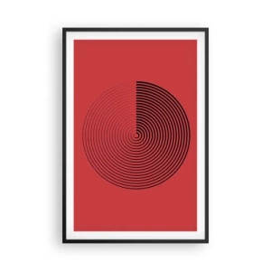 Póster en marco negro - Movimiento circular - 61x91 cm