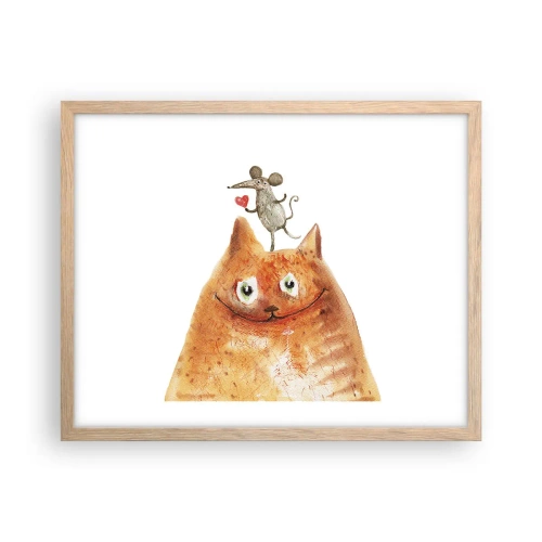 Póster en marco roble claro - Paradojas del amor - 50x40 cm