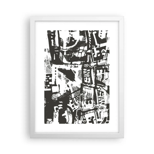 Póster en marco blanco - ¿Orden o caos? - 30x40 cm