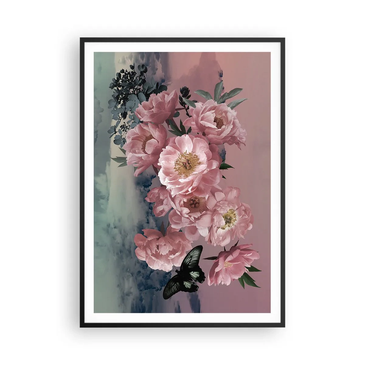 Póster en marco negro - La cúspide del romance - 70x100 cm