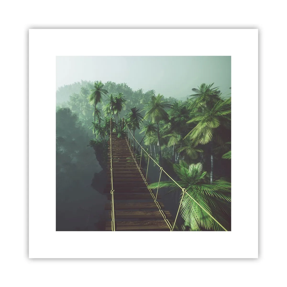 Póster - Sobre un mar de verde - 30x30 cm