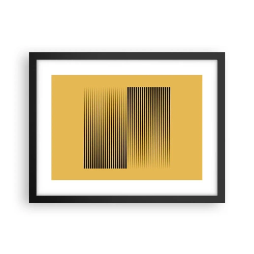 Póster en marco negro - Cuadrado de opuestos - 40x30 cm