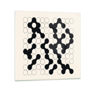 Cuadro sobre vidrio - Impresiones sobre Vidrio - Juego chino - una variación - 40x40 cm