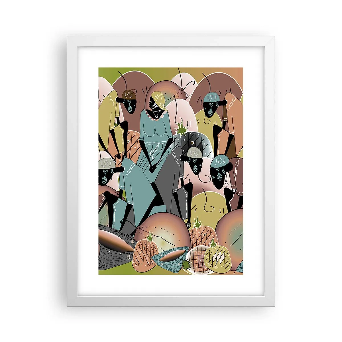 Póster en marco blanco - Se avecina una gran celebración - 30x40 cm