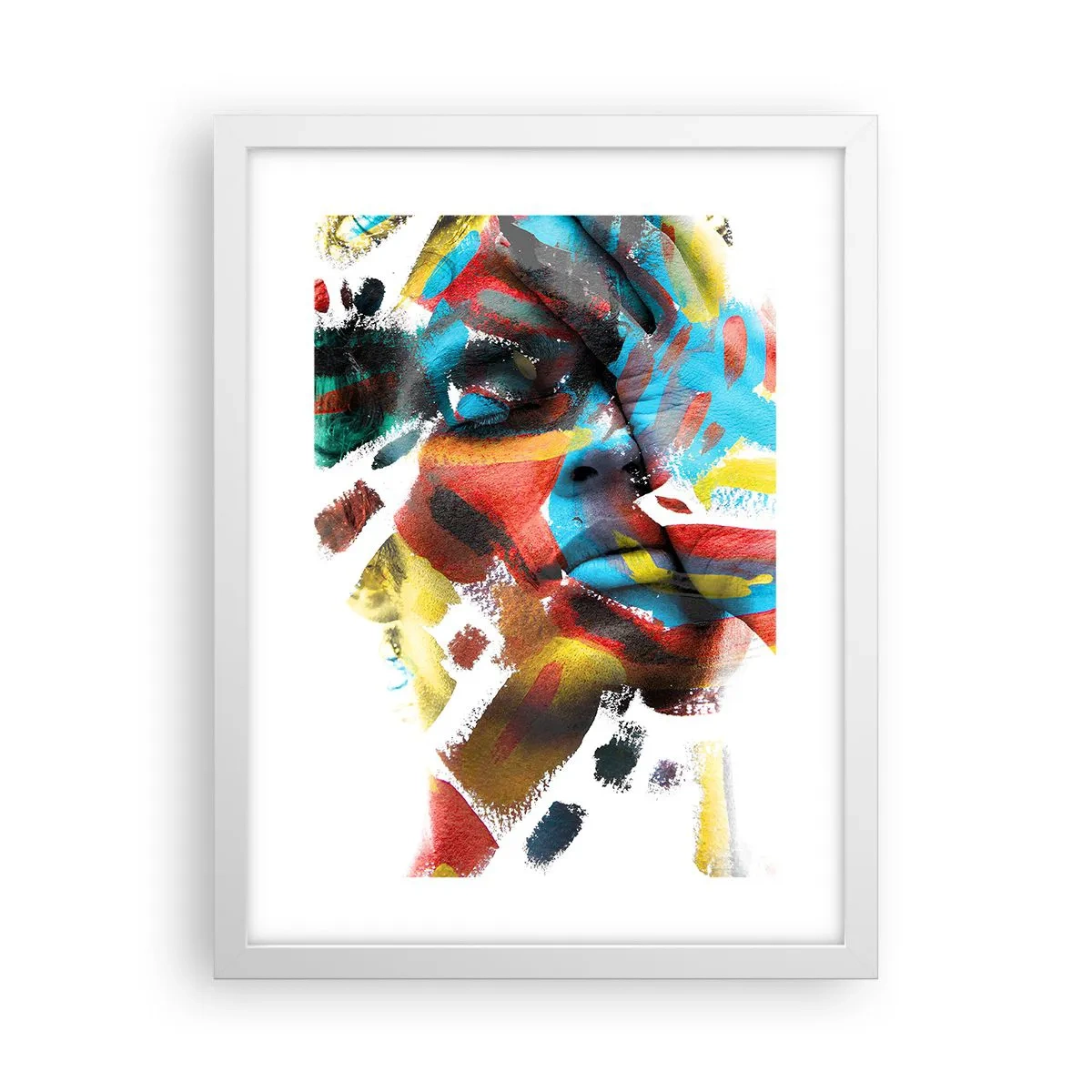 Póster en marco blanco - Una personalidad colorida - 30x40 cm