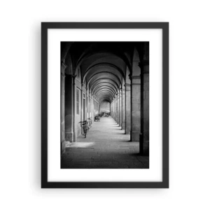 Póster en marco negro - Resguardo bajo los arcos - 30x40 cm