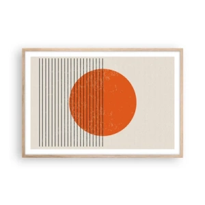 Póster en marco roble claro - Siempre el sol - 91x61 cm