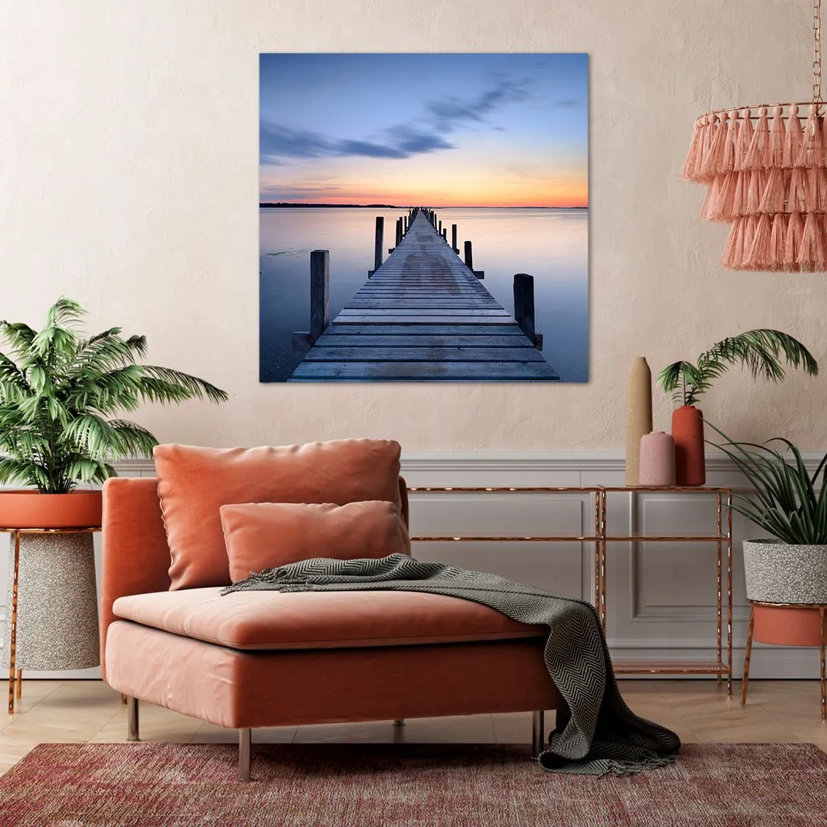 Cuadro sobre lienzo - Impresión de Imagen - La calma de un crepúsculo sereno - 60x60 cm