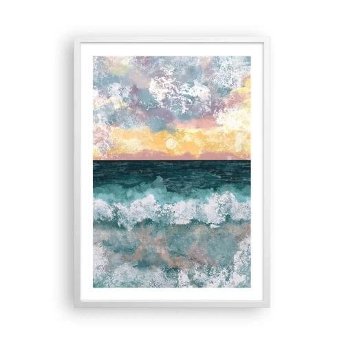 Póster en marco blanco - Agua, luz, aire - 50x70 cm