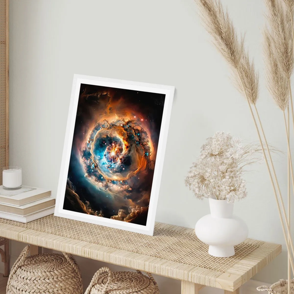 Póster en marco blanco - El inicio de todo - 50x70 cm