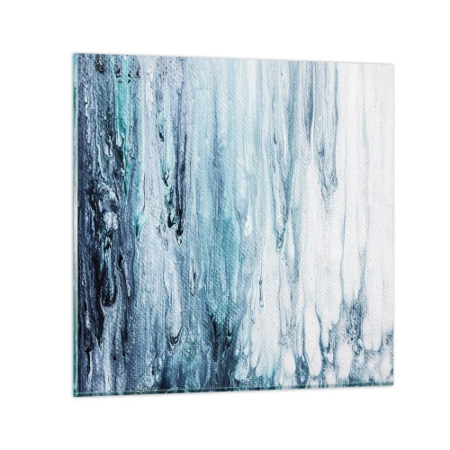 Cuadro sobre vidrio - Impresiones sobre Vidrio - Carámbanos de azul - 60x60 cm