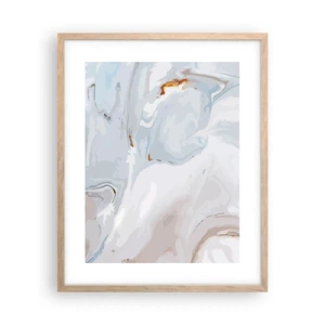 Póster en marco roble claro - Blanco fusión - 40x50 cm