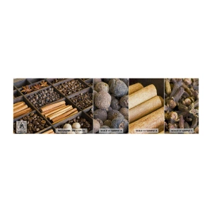 Muestra de fotomural Premium Canvas - Un tesoro de aromas - Especias, Café, Canela - 100x30 cm