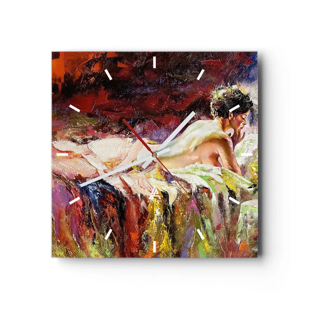 Reloj de pared - Reloj de vidrio - Una Venus reflexiva - 40x40 cm