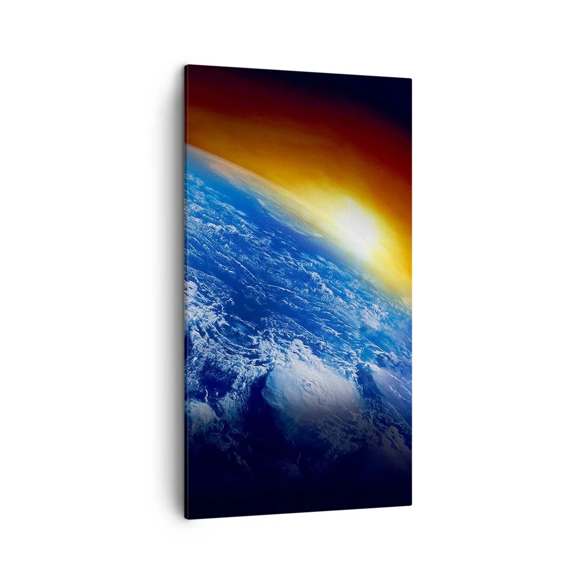 Cuadro sobre lienzo - Impresión de Imagen - Amanecer en un planeta azul - 45x80 cm