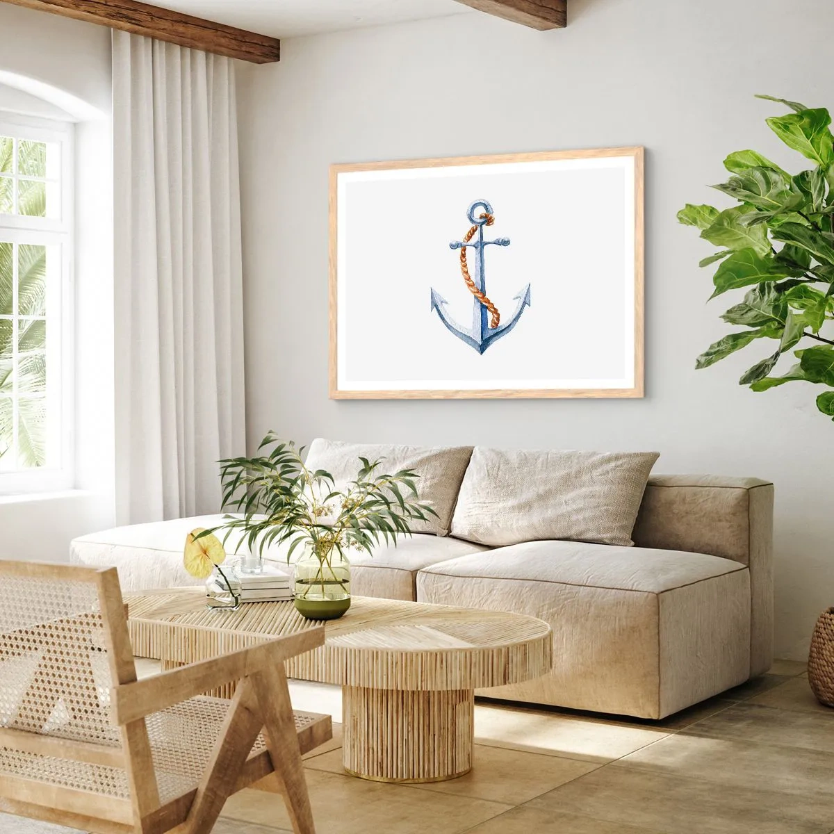 Póster en marco roble claro - ¡Ah, aventura! - 91x61 cm