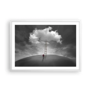 Póster en marco blanco - Todo es posible - 70x50 cm