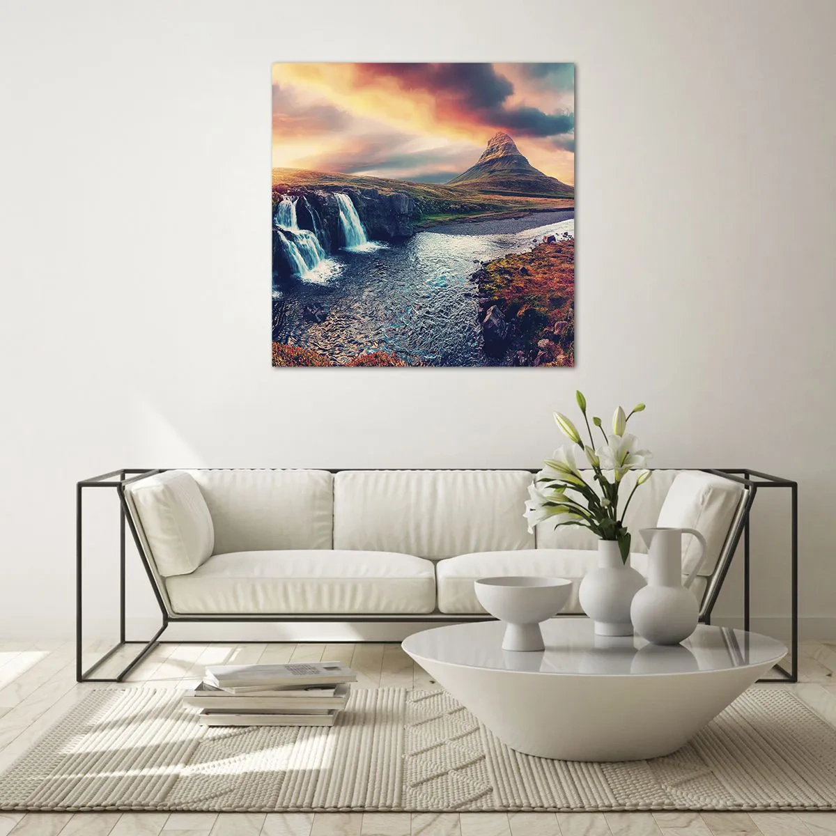 Cuadro sobre vidrio - Impresiones sobre Vidrio - En la majestuosidad de la naturaleza - 40x40 cm