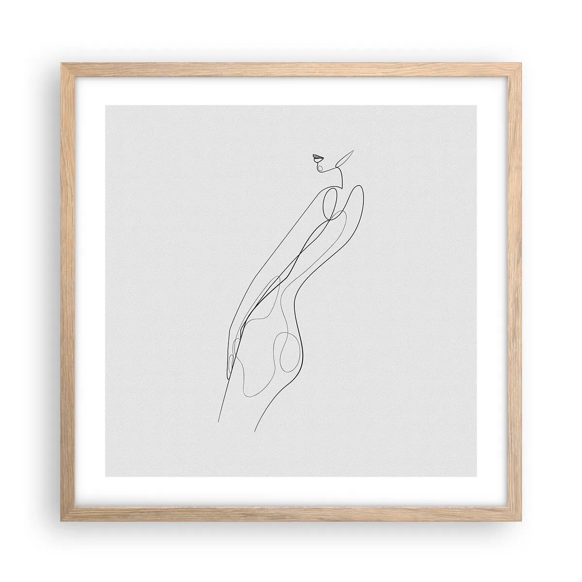 Póster en marco roble claro - Apenas una promesa - 50x50 cm