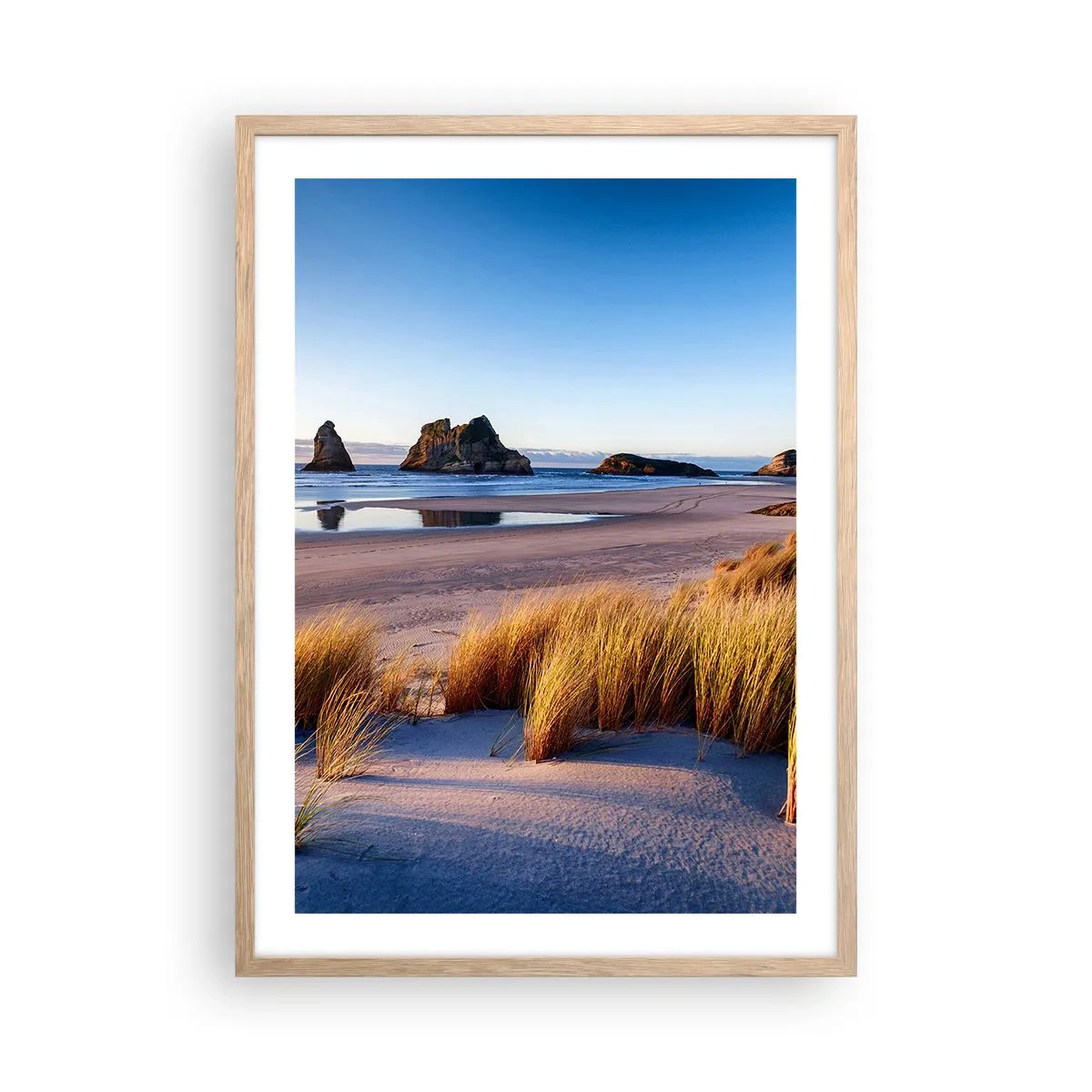 Póster en marco roble claro - Para buscadores de tranquilidad - 50x70 cm