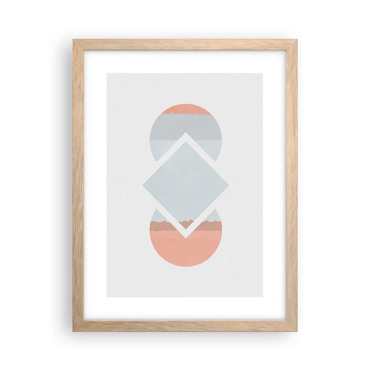 Póster en marco roble claro - Arte geométrico - 30x40 cm