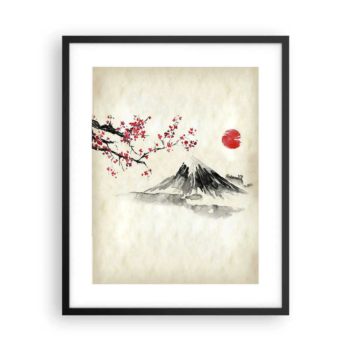 Póster en marco negro - Enamórate de Japón - 40x50 cm