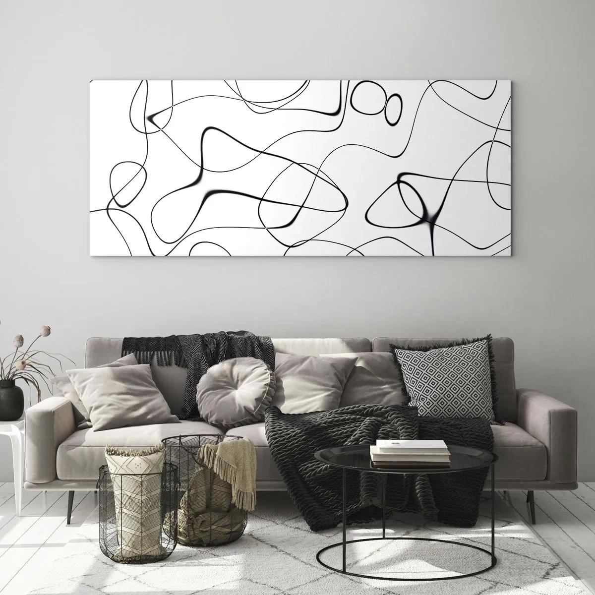 Cuadro sobre vidrio - Impresiones sobre Vidrio - Los caminos de la vida, las vicisitudes del destino - 100x40 cm