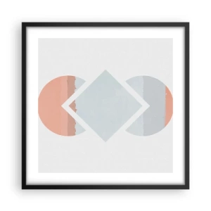 Póster en marco negro - Arte geométrico - 50x50 cm