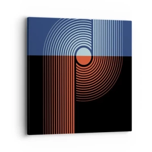 Cuadro sobre lienzo - Impresión de Imagen - En un abrazo geométrico - 40x40 cm